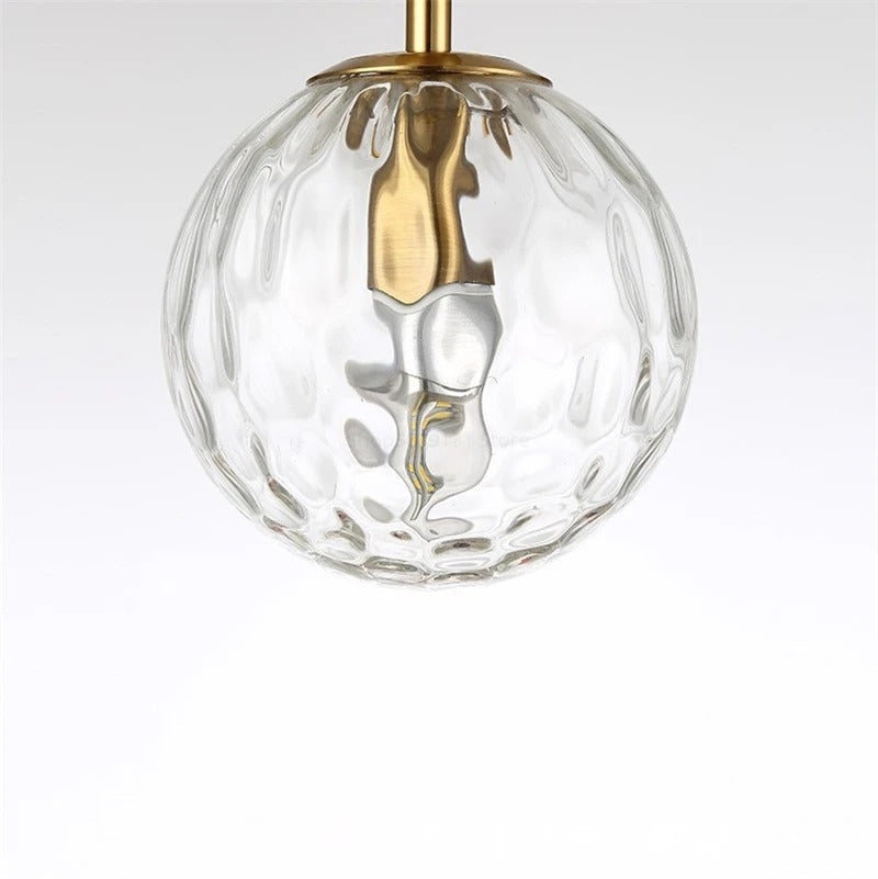 Globe Wall Sconce with 5.5-Inch Glass Shade Black and Gold Finish Bedroom Hallway Ambient Light E14 Socket Modern Minimalist Design for Entr