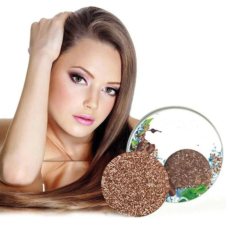 Natural Hair Darkening Shampoo Bar – Restores Color, Boosts Volume & Nourishes Scalp