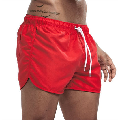Men's Quick-Dry Swim Trunks with Drawstring & Back Pocket – Vibrant Colors for Beach & Pool