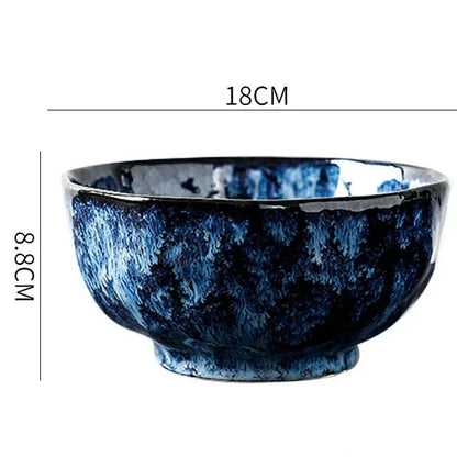 Service de vaisselle en céramique, ensemble de 10 pièces au motif bleu céleste pour dîners de famille, repas décontractés, réceptions formelles, indispensable de cuisine
