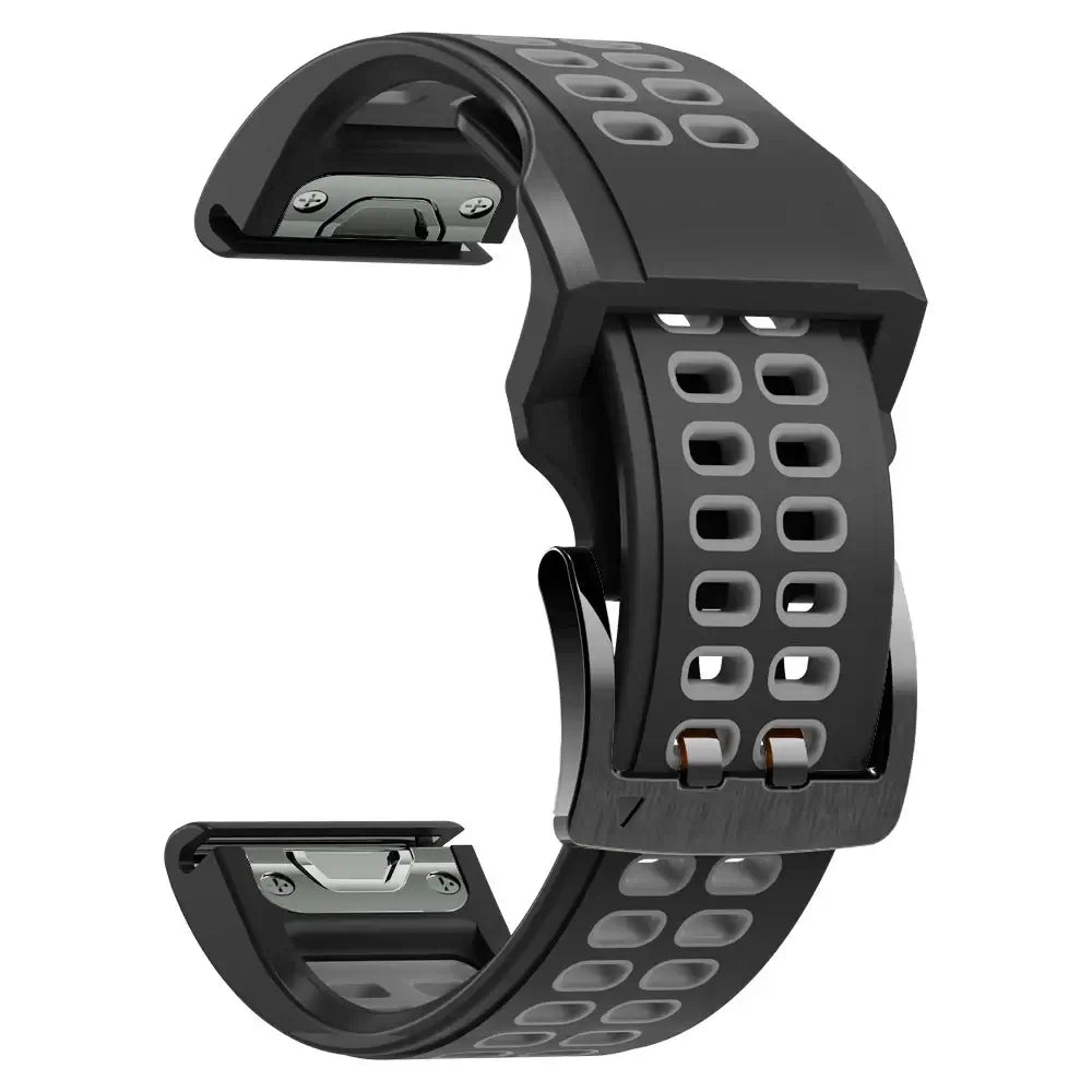 Silicone Sport Watch Band 22mm 26mm Quick Release Strap for Active Lifestyle Fitness Running Gym Workout Wearable Accessory Replacement