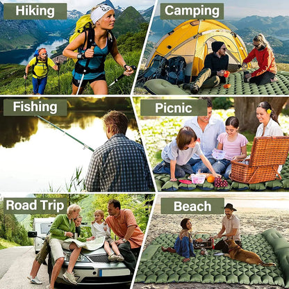 Essentiels de plein air | Matelas de couchage gonflable ultraléger avec revêtement en TPU | Matelas de couchage portable pour plus de confort et de praticité