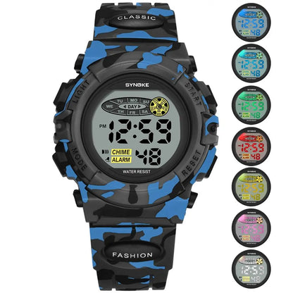 Kids Digital Sports Watch Water Resistant Stopwatch Alarm Date Display Boys Girls Youth Wristwatch for School Active Play Outdoor Adventures