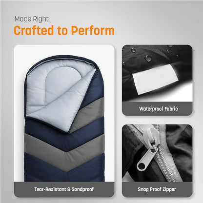 AirPack Sleeper | Custom Inflatable Sleeping Bag with Built-in Pad & Pillow | Ultimate Comfort for Camping Adventures