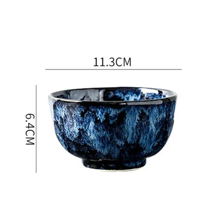 Service de vaisselle en céramique, ensemble de 10 pièces au motif bleu céleste pour dîners de famille, repas décontractés, réceptions formelles, indispensable de cuisine