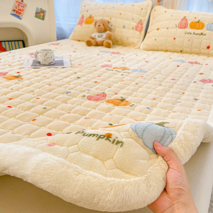 Cozy Dreams | Protège-matelas pour enfants avec motifs de dessins animés mignons | Confort doux et chaud pour l'hiver