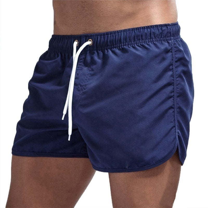 Men's Quick-Dry Swim Trunks with Drawstring & Back Pocket – Vibrant Colors for Beach & Pool
