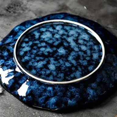 Service de vaisselle en céramique, ensemble de 10 pièces au motif bleu céleste pour dîners de famille, repas décontractés, réceptions formelles, indispensable de cuisine