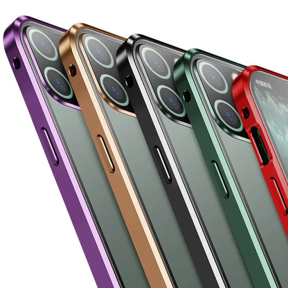 Magnetic Privacy Glass iPhone Case with 360° Drop Protection & Anti-Spy Screen