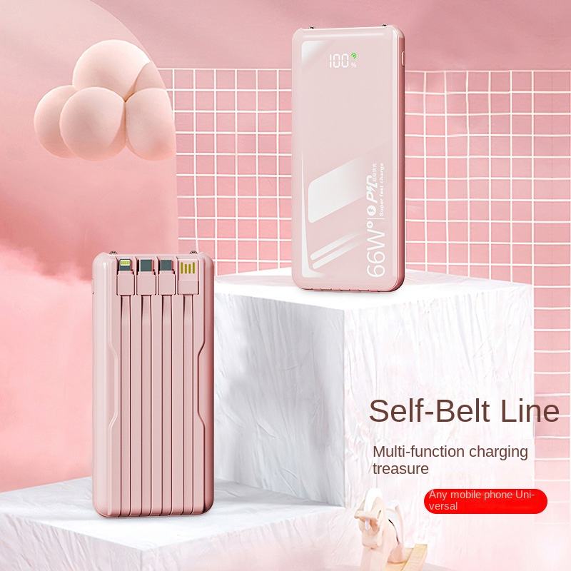 Best Power Bank | Best Portable Charger with High-Speed Charging & Integrated Cables | Portable Power Bank for iPhone, Samsung & Android