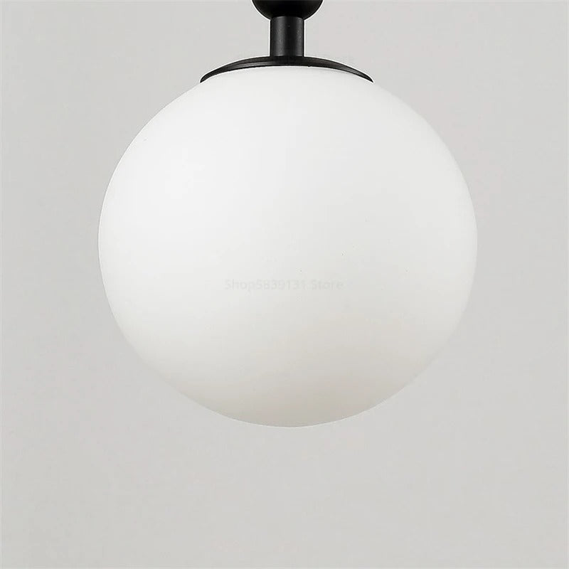 Globe Wall Sconce with 5.5-Inch Glass Shade Black and Gold Finish Bedroom Hallway Ambient Light E14 Socket Modern Minimalist Design for Entr