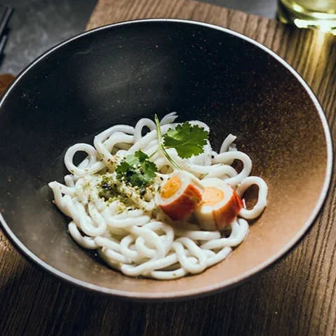 Handcrafted Ceramic Noodle Bowl 7 inch Asian-Inspired Soup Dish for Pho Udon Rice Meals Minimalist Dinnerware Versatile Kitchen Serving Piec