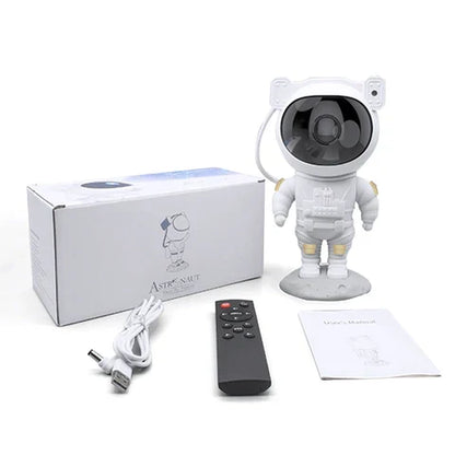 Projecteur d'étoiles astronaute veilleuse LED avec télécommande, 8 modes de couleur, tête rotative, alimenté par USB, pour chambre à coucher, décoration spatiale, enfants et adolescents