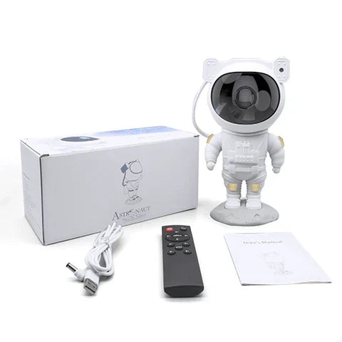 Space Star Projector Night Light with Removable Astronaut Figure for Bedroom & Kids Room | RGB LED Nebula Ceiling Lamp with Remote Control T