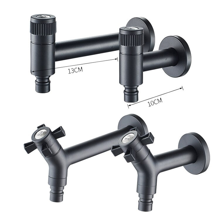 Wall-Mount Outdoor Garden Faucet | Cold Water Hose Spigot with Brass Valve & Stainless Steel Body for Yard, Patio & Balcony