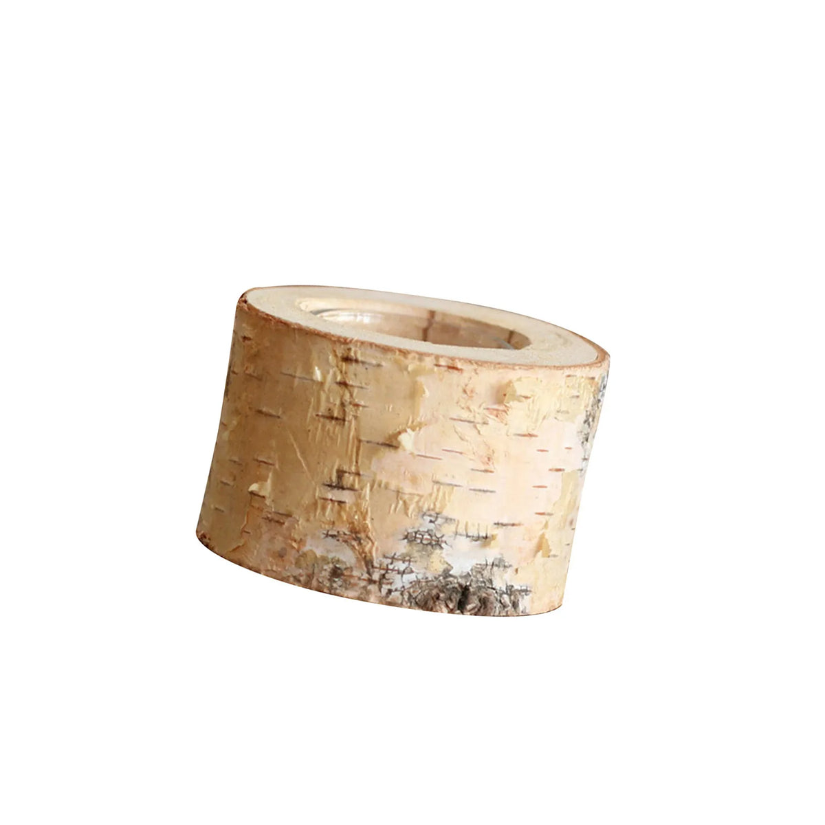 Natural Wood Tealight Stand 2-8 Inches Farmhouse Table Accent Organic Bark Texture Mantel Display Home Centerpiece Décor