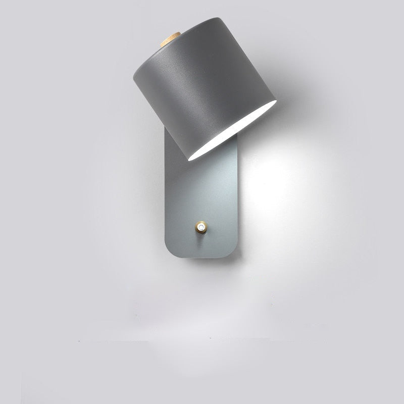 Metal Wall Sconce with On/Off Switch – LED Reading Light for Bedroom, Living Room & Hallway – Modern Minimalist Lighting Fixture