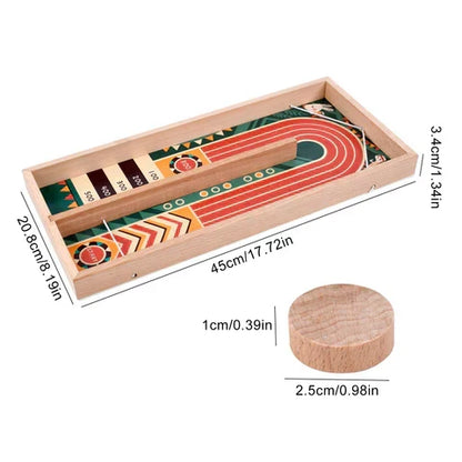 Wooden Tabletop Flick Chip Game for Kids Adults Family Game Night Fun Skill Strategy Party Board Game