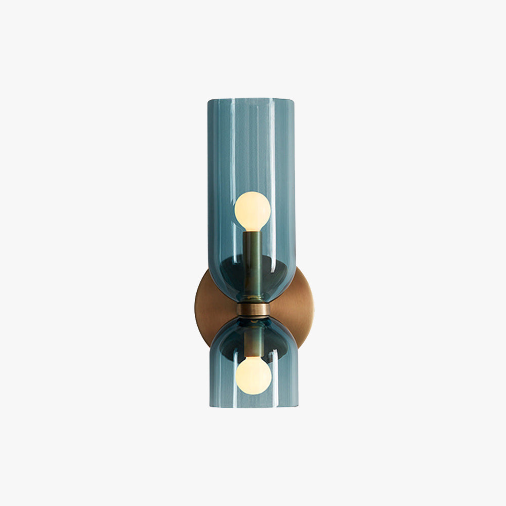 Applique murale en verre à câbler, douille E12 pour chambres, salons, couloirs, luminaire d'accentuation intérieur, éclairage mural cylindrique moderne 110-