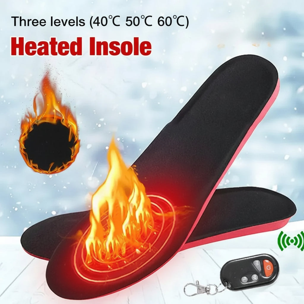 Comfort Heat | Rechargeable Heated Insoles with Wireless Remote Control | Custom Fit for Winter Warmth