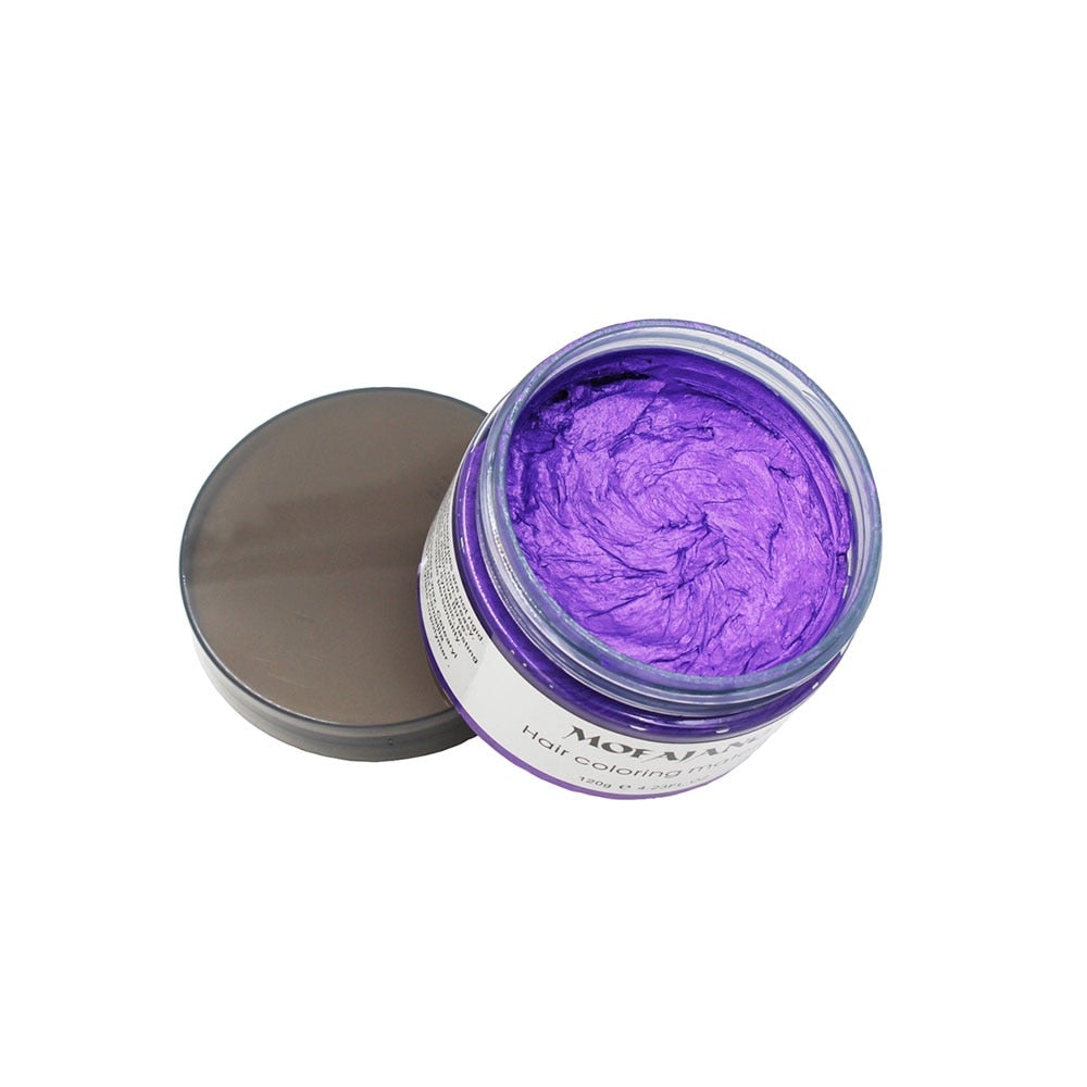 Temporary Hair Color Styling Wax - Washable Hair Dye for Bold Looks - 4.2 oz Jar