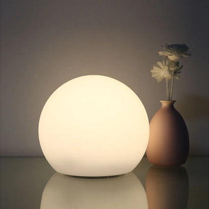 Rechargeable Color-Changing Sphere Accent Light with Remote | Cordless LED Orb for Bedroom, Living Room & Desk | 16-Color USB Table Lamp