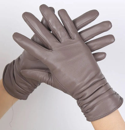 LuxLeather | Gants en cuir pour femmes avec doublure en laine douce | Gants chauds pour un confort et un style ultimes