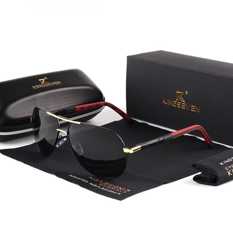 Retro Aluminum Polarized Sunglasses for Men & Women with UV400 Protection & Keyhole Bridge