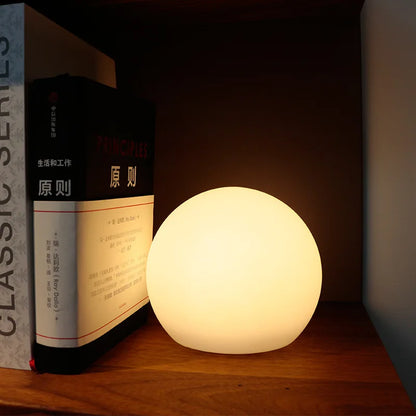 Rechargeable Color-Changing Sphere Accent Light with Remote | Cordless LED Orb for Bedroom, Living Room & Desk | 16-Color USB Table Lamp