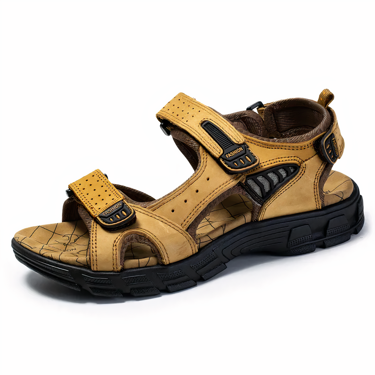 Men's Orthopedic Sandals with Arch Support for Plantar Fasciitis Relief and Knee Pain | Cushioned Footbed Slides for All-Day Comfort