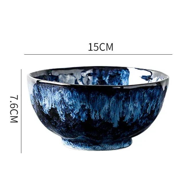 Service de vaisselle en céramique, ensemble de 10 pièces au motif bleu céleste pour dîners de famille, repas décontractés, réceptions formelles, indispensable de cuisine