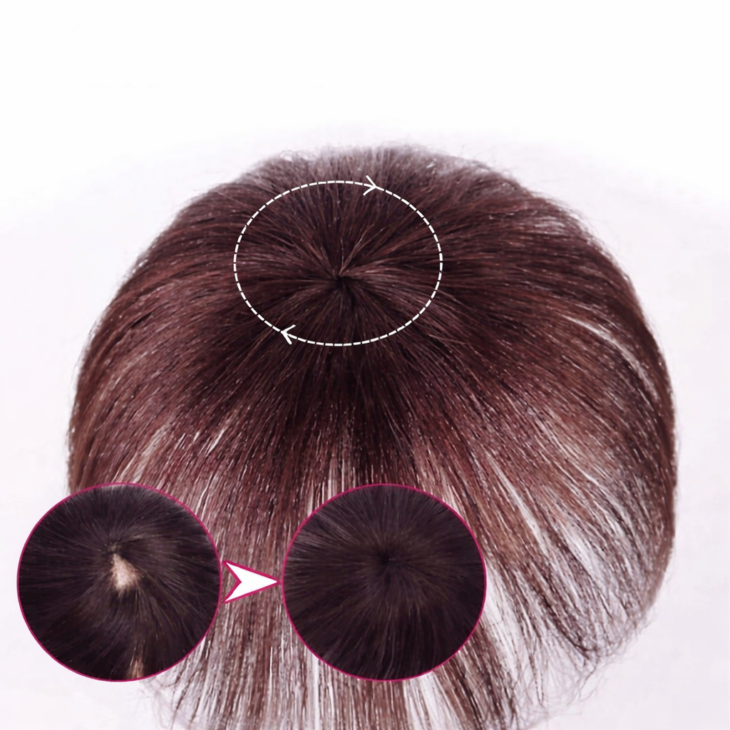 Clip-In Hair Topper for Volume and Coverage | Lightweight Synthetic Fiber Extension with Secure Clips for Thinning Hair or Crown Enhancement