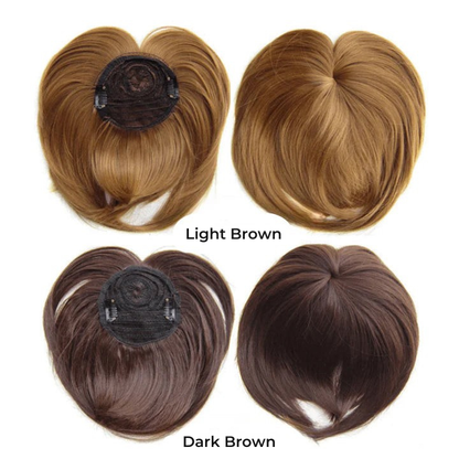 Clip-In Hair Topper for Volume and Coverage | Lightweight Synthetic Fiber Extension with Secure Clips for Thinning Hair or Crown Enhancement
