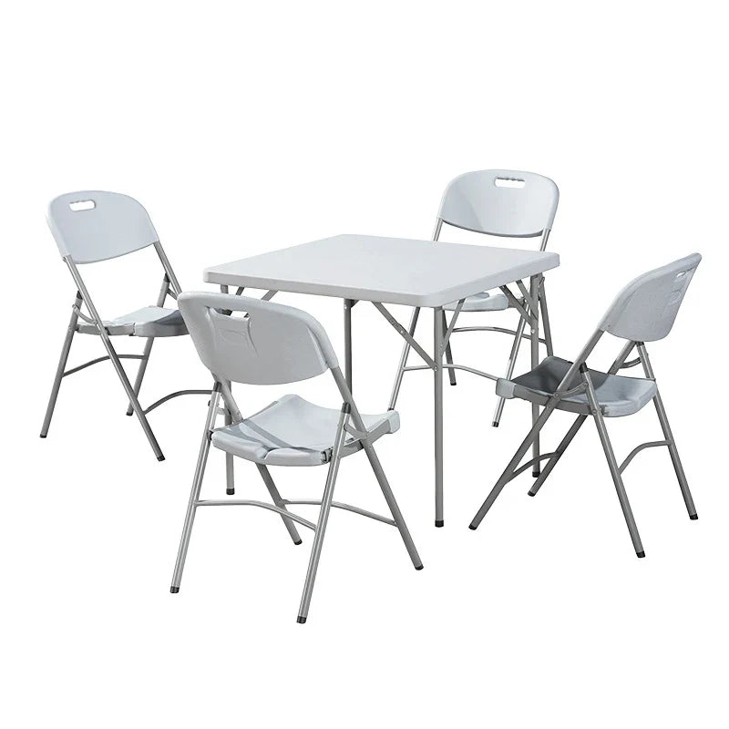 Versatile Folding Table | 3ft Square Outdoor Table with Space-Saving Design | Durable Hard Plastic for Patio & Garden Use
