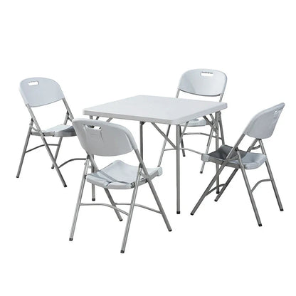 Versatile Folding Table | 3ft Square Outdoor Table with Space-Saving Design | Durable Hard Plastic for Patio & Garden Use