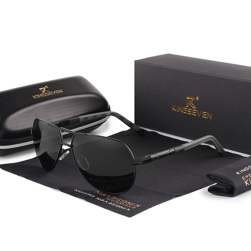 Retro Aluminum Polarized Sunglasses for Men & Women with UV400 Protection & Keyhole Bridge