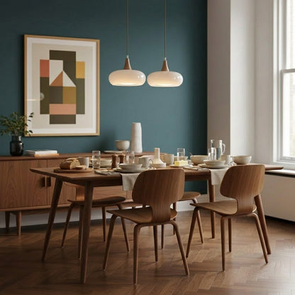 Hanging Light Fixture Metal Glass Wood Multi-Head Kitchen Island Dining Room Ceiling Lamp Indoor E26 E27 Socket Adjustable Wire Modern Home
