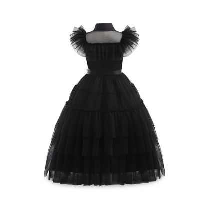 Robe de princesse festive | Costume d'Halloween à étages pour enfants et ados | Parfait pour les fêtes et les célébrations à thème