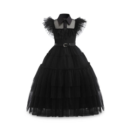 Robe de princesse festive | Costume d'Halloween à étages pour enfants et ados | Parfait pour les fêtes et les célébrations à thème