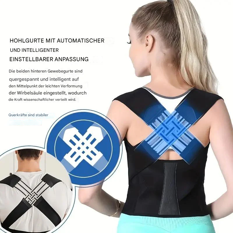 Upper Back Support Brace for Slouch Relief – Adjustable Wrap Design for Men & Women