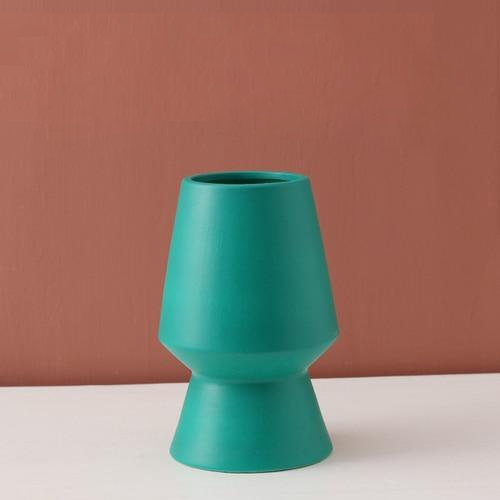 Handcrafted Bright Color Ceramic Flower Vase - Elegant Home Decor