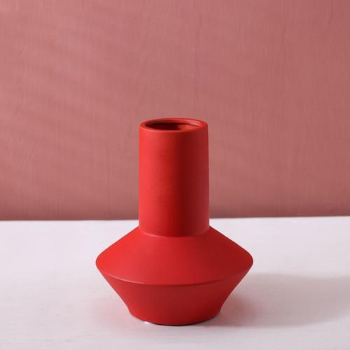 Handcrafted Bright Color Ceramic Flower Vase - Elegant Home Decor