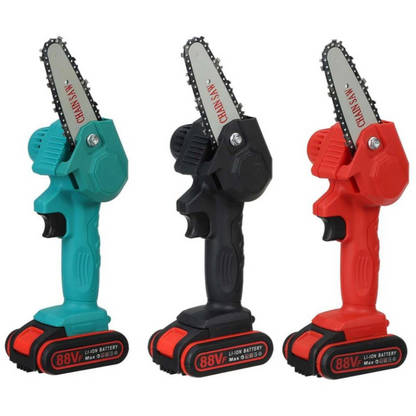 Lightweight Cordless Mini Chainsaw 1.5 lb Battery-Powered Pruner One-Handed Tree Trimmer for Garden Yard Landscaping Branch Cutting Home Out