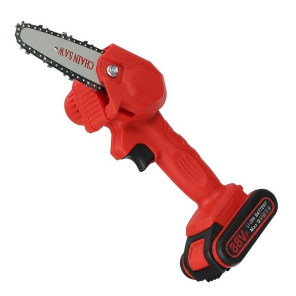 Cordless Electric Mini Chainsaw with 2 Batteries – Compact One-Hand Pruning Saw for Trees & Yard Work