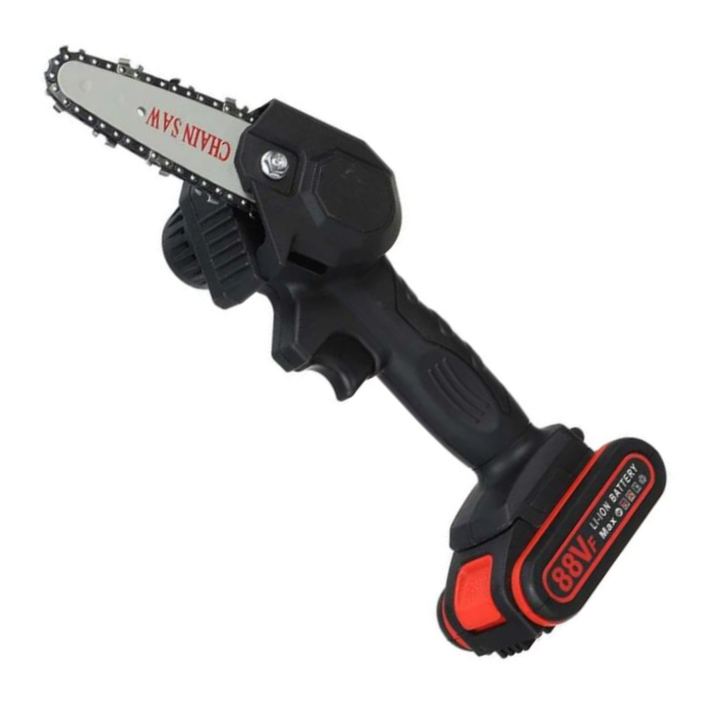 Cordless Electric Mini Chainsaw with 2 Batteries – Compact One-Hand Pruning Saw for Trees & Yard Work