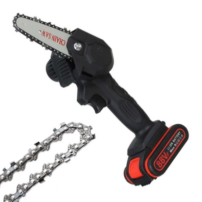 Lightweight Cordless Mini Chainsaw 1.5 lb Battery-Powered Pruner One-Handed Tree Trimmer for Garden Yard Landscaping Branch Cutting Home Out