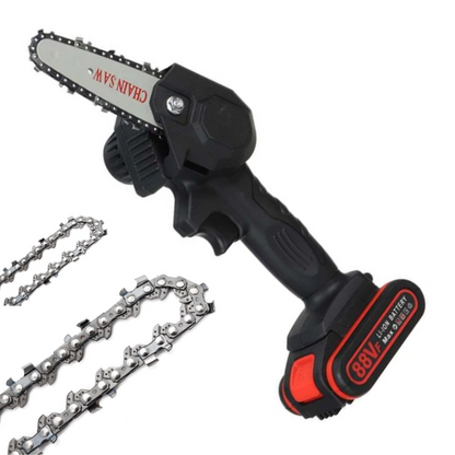 Lightweight Cordless Mini Chainsaw 1.5 lb Battery-Powered Pruner One-Handed Tree Trimmer for Garden Yard Landscaping Branch Cutting Home Out