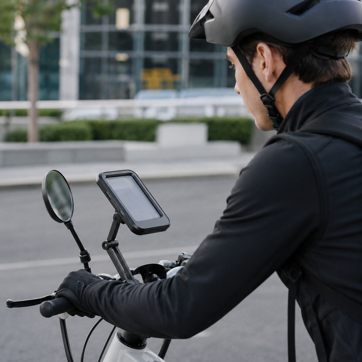 Waterproof Motorcycle Phone Mount with 360° Rotation for Bikes & Scooters – Universal Holder for Smartphones up to 6.7 Inches