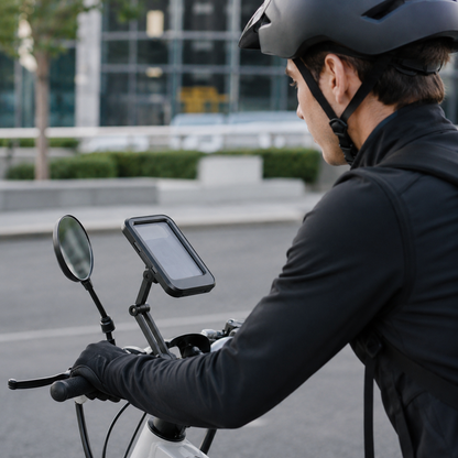 Waterproof Motorcycle Phone Mount with 360° Rotation for Bikes & Scooters – Universal Holder for Smartphones up to 6.7 Inches