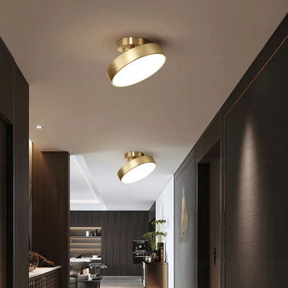 LED Flush Mount Ceiling Fixture – Adjustable Light Temperature – Touch Switch – Metal & Acrylic – for Bedroom, Kitchen, Bath